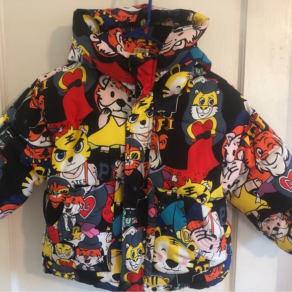 ✨As New✨ Kids Cartoon Puffy Jacket - sz 9/10 - Picture 2 of 9